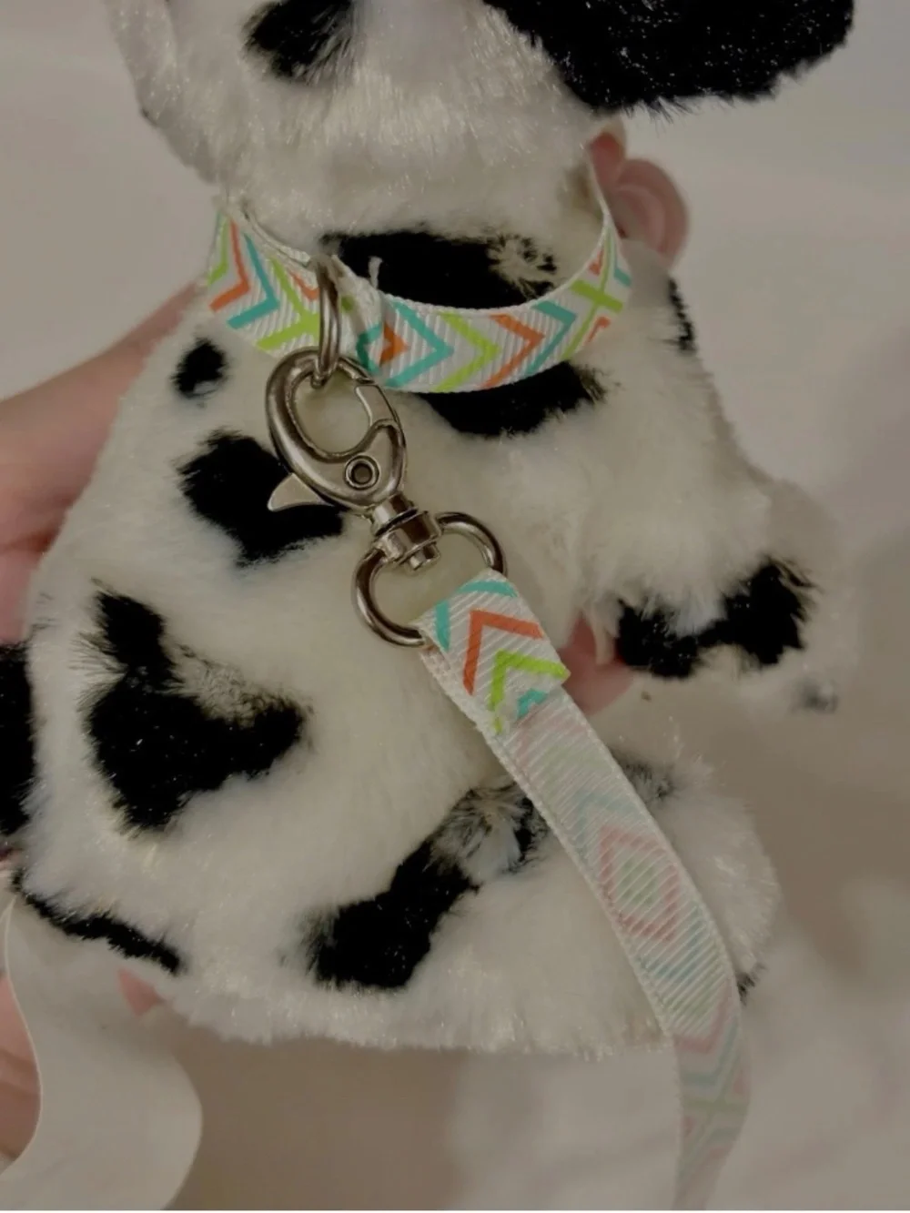Justice Pet Shop Maddie The Dalmatian Plush Dog Puppy Collar Leash Nametag Y2K
